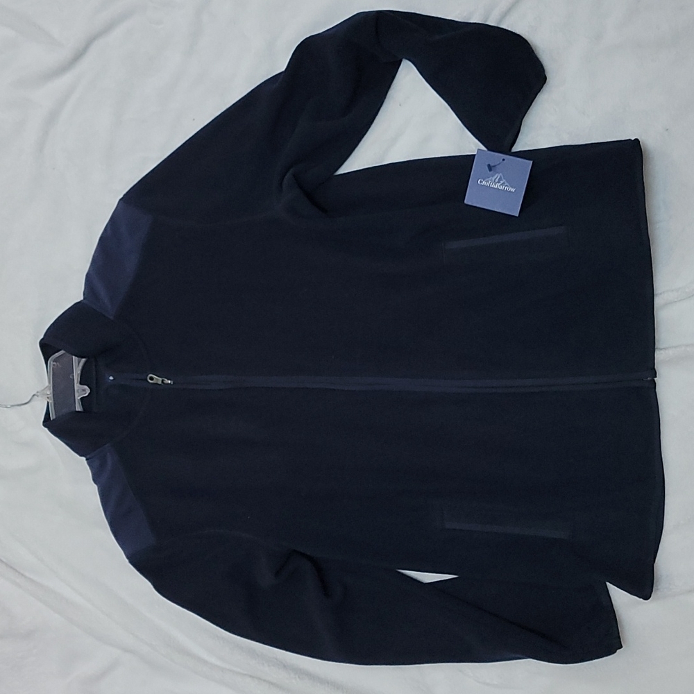 Mens Fleece Croft & Barrow Navy Jacket NWT